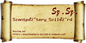 Szentpétery Szilárd névjegykártya